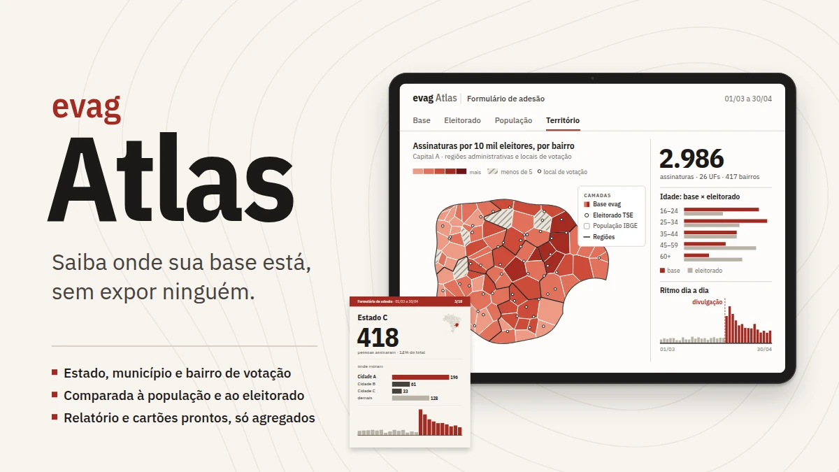Atlas — mapeamento da base por território eleitoral